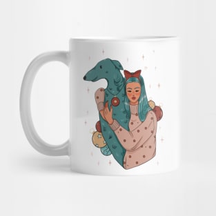 Greyhound & Girl Mug